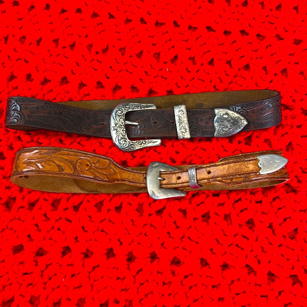 Vintage brown western belts S